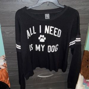 Cropped pullover shirt